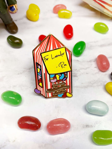 For Lavender "Bean Box" Enamel Pin (Limited Edition)
