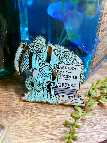 Patina “Riddle Gravestone" Enamel Pin